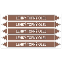 Značení potrubí, lehký topný olej